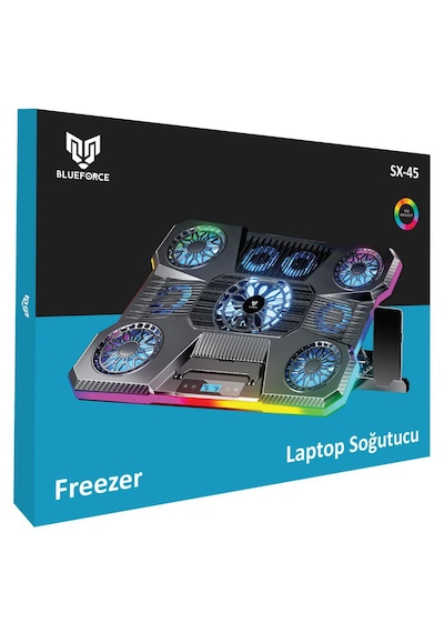 Sx-45 Freezer 9 Rgb Fanlı Lcd Ekranlı 10-19 İnç Notebook Soğutucu