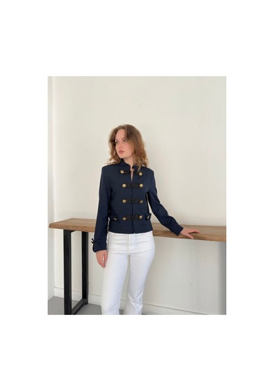 Verymoda Çin Düğmeli Ceket F2105 Lacivert