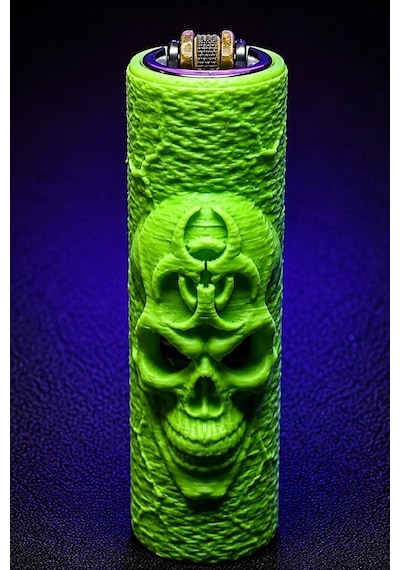 Toxic Skull Kafatası Figürlü Çakmak Kılıfı Clipper