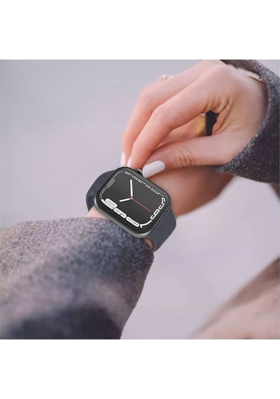 Wozlo Apple Uyumlu  Watch 1, 2, 3, 4, 5, 6, 7, 8, Se Silikon Kordon Kayış - M-l Beden 42/44/45mm - Lacivert