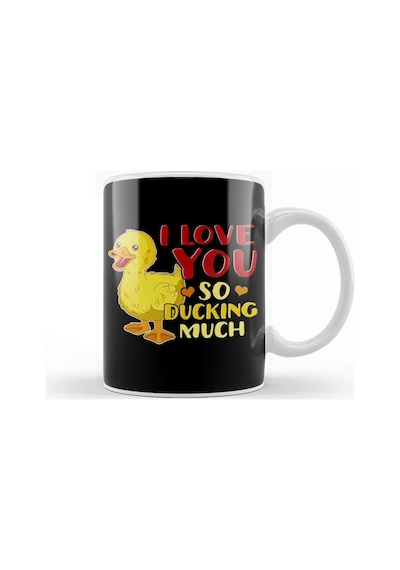 Cute & Funny I Love You So Ducking Much Pun Kupa Bardak Porselen Karışık