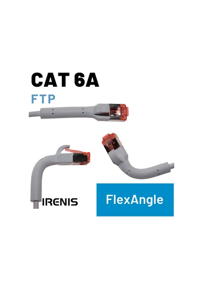 Irenıs 1 Metre Siyah Cat6a U/ftp 90 Bükülebilir Kablo