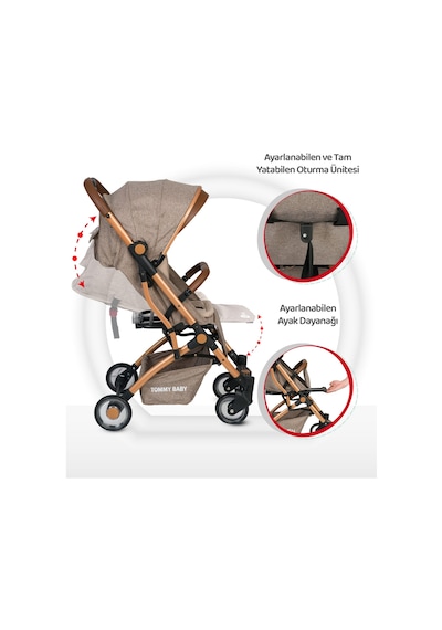 Tommybaby Gold Golf Kabin Bebek Arabası
