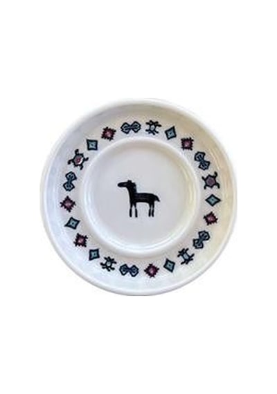 Porser Porselen Hitit Sefa Çay Tabağı Takımı 10cm 6 Parça Çok Renkli