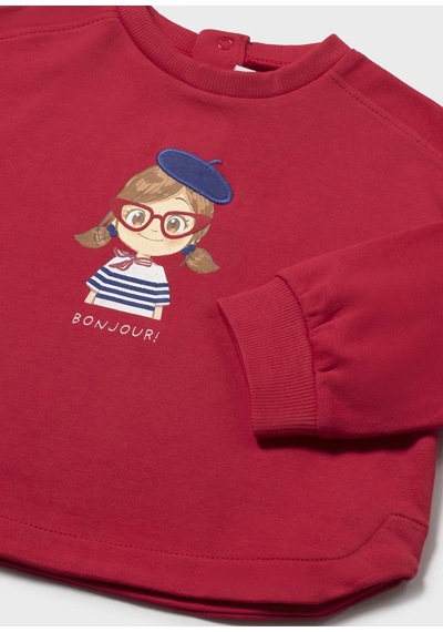 Mayoral Kız Bebek Sweatshirt Kırmızı