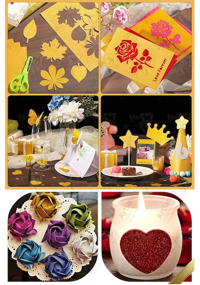 Mor Simli Karton A3 30x40 Cm 10 Lu 1 Paket Simli Fon Kartonu Parıltılı Kağıt Anasınıfı Kreş Etkinlik Proje Mor