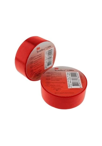 3m-izolebant 0,13mmx19mmx10yds Kırmızı Bant-3m.10-kırmızı