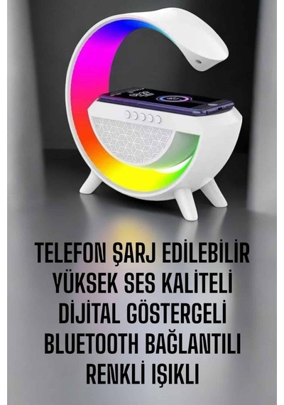 Astraltech Android Uyumlu Akıllı Bluetooth Hoparlör Kablosuz Şarj Cihazı Standı