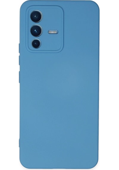 Cosmotex Newface Vivo V23 5g Kılıf Nano İçi Kadife Silikon - Mavi