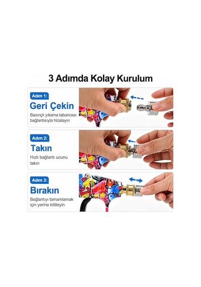Robeve Bear Force Paslanmaz Çelik Sprey Nozul 1/4 Hızlı Bağlantılı 232 Mikro Delikli 0,3 Mm Basınçlı Su Püskürtme Başlığı, Oto Yıkama Tabancası Nozul Aparatı, Araç Bahçe Cam Ve Dış Mekan Temizliği