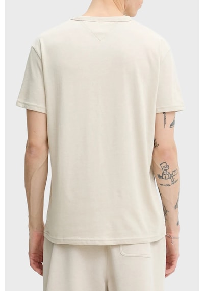 Tommy Jeans Erkek T Shirt Dm0dm22667 Ybh Beyaz Beyaz