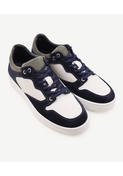 Yargıcı Hafif Tabanlı Deri Sneakers Beyaz