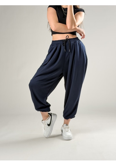 Cocopelli Pileli Lacivert Kadın Jogger Pantolon Coc2850 Lacivert