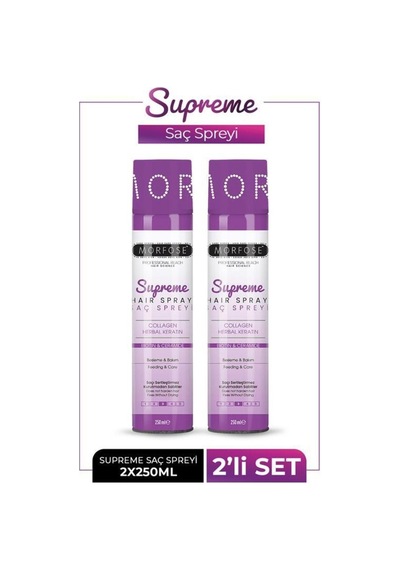 Morfose Supreme Saç Spreyi 250 Ml 2 Adet