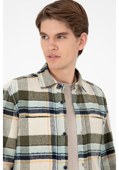 U.s. Polo Assn. Erkek Haki Gömlek Desenli 50290278-vr027 Haki