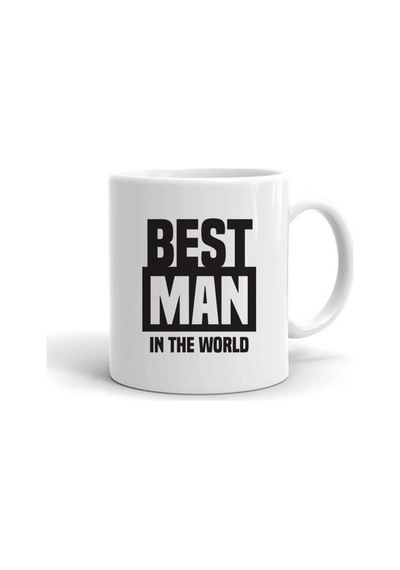 Best Man Baskılı Seramik Çay Kahve Kupa Bardak Beyaz