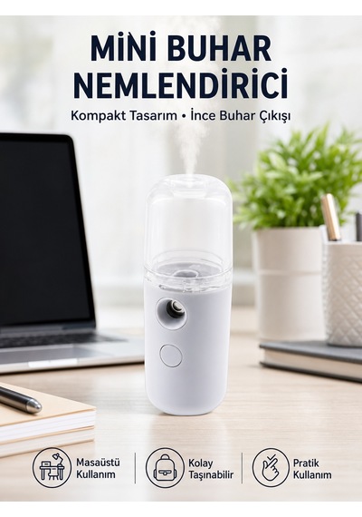 Şarjlı Buhar Nemlendirici Taşınabilir, Enerji Tasarruflu, Kullanım Yeni Nesil