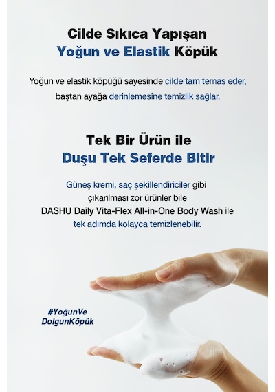 Saç, Yüz Ve Vücut İçin Hepsi Bir Arada Duş Jeli Dashu Daily Vita-flex All In One Body Wash 50ml Narenciye