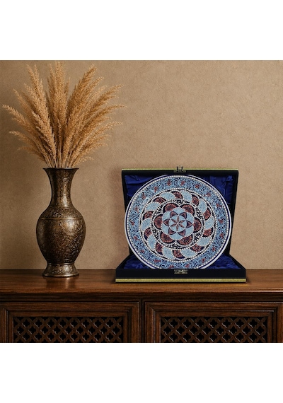 E38 El İşçiliği Çini Tabak 25 Cm - 6659