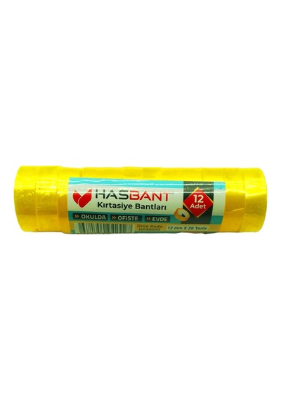 Hasbant Has-0093 Para Bantı 18mt 12mmx20yrd Bandı - 12'li Paket