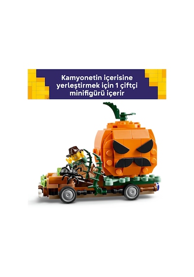 LEGO® Bal Kabağı Kamyoneti 40822 – 8 Yaş ve Üzeri Çocuklar için Cadılar Bayramı Temalı El Sanatları Oyuncak Yapım Seti (194 Parça)