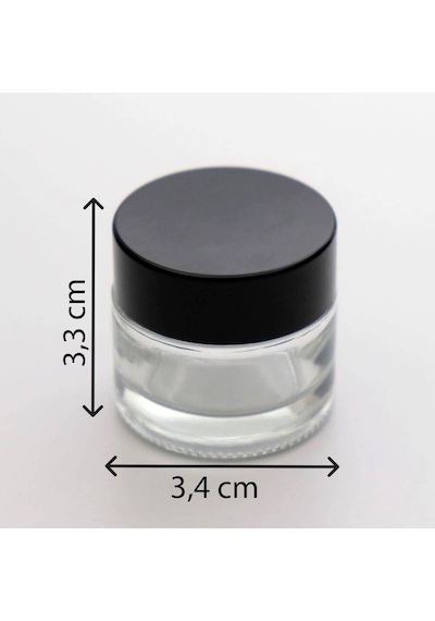 Krem Kutusu 10 Ml 20 Adet Boş Şeffaf Cam Kavanoz