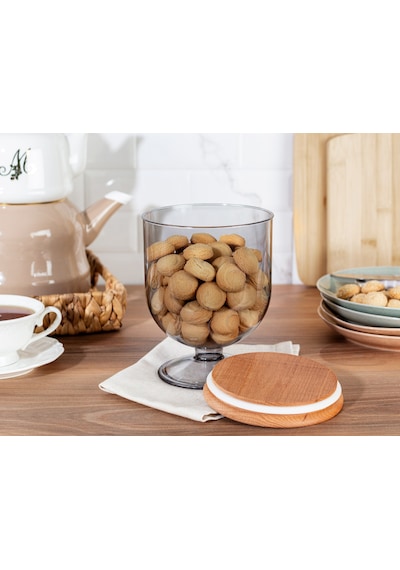 Madame Coco Marion Ahşap Kapaklı Saklama Kabı 1600ml 1ksakl0437 Çok Renkli