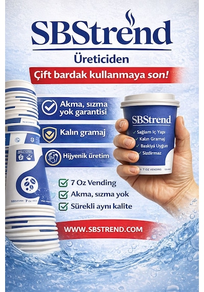 Üreticiden 7 Oz Kalın Gramaj Koli Kağıt Karton Bardak 1000 Adet Ekonomik 190 Gr