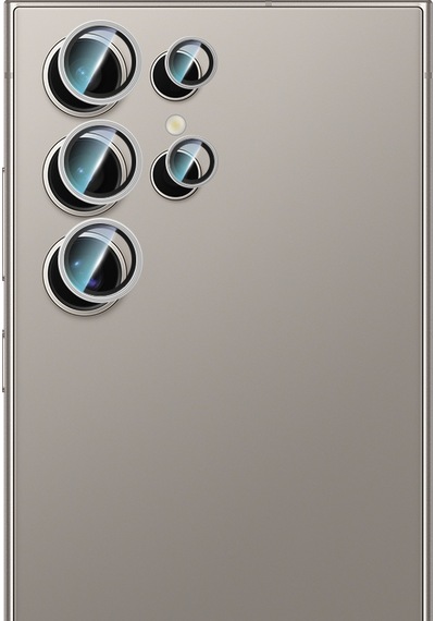 Galaxy Uyumlu S24 Ultra Caseworld Alloy Serisi Oleofobik Anti Reflective Kamera Lens Koruyucu Gümüş