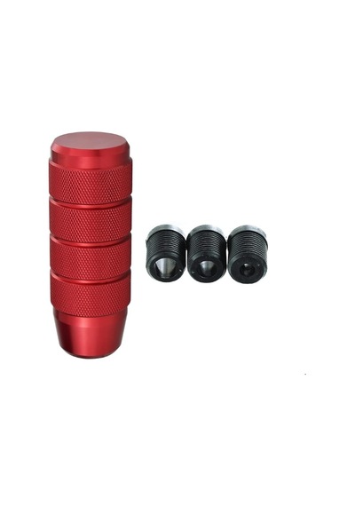 Premium Alüminyum Vites Topuzu Universal, Spor Görünüm, Kırmızı Kırmızı