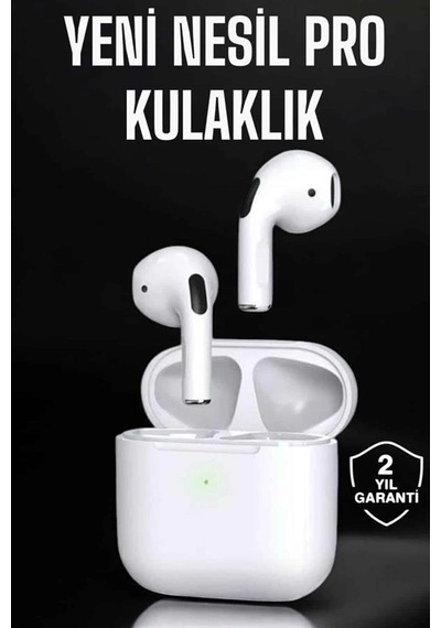 Mey İthalat Beyaz Yeni Nesil Pro Bluetooth Kulaklık Yüksek Ses Kaliteli Anc Özelliği