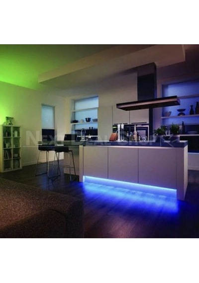 16 Renkli Rgb Şerit Seti, Kumandalı, Silikonlu, Adaptörlü, Işıklandırma Fırsatı RGB