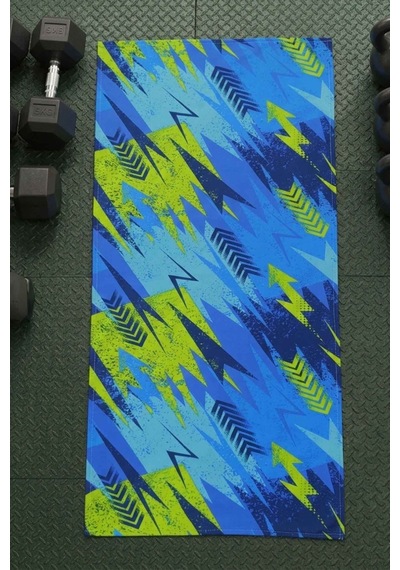 Sports Dijital Baskılı 50x100 Cm Spor Havlusu Sport1 Mavi