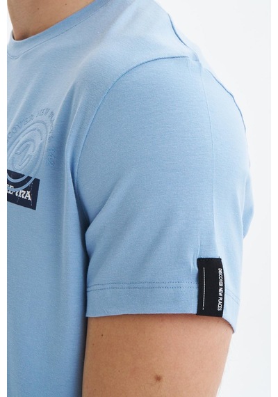 AR-MA Arma Erkek Regular Fit Yazı Baskılı Süprem Bisiklet Yaka Tişört Y29344472302 Mavi-m16 Mavi