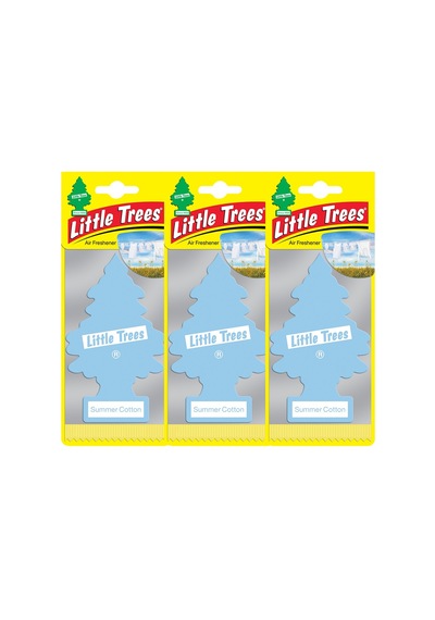 Little Trees 3'lü set Summer Cotton - Yaz Esintisi Oto Kokusu