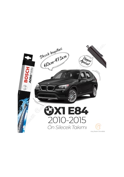 Bmw X1 E84 Muz Silecek Takımı 2010-2015 Bosch Aerotwin