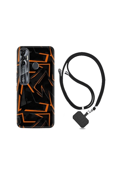 Tecno Spark 7 Pro Kılıf Boyun Askılı Zigzaglar 1651