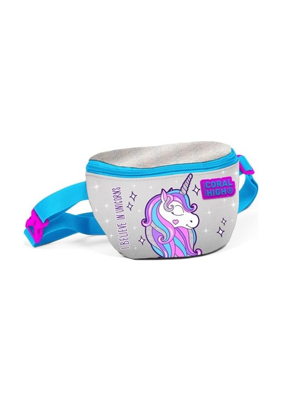Coral High Kids Pembe Gümüş Unicorn Desenli Bel Çantası 22490 Pembe