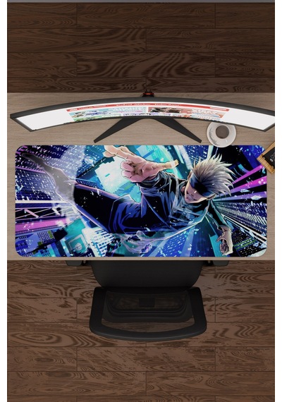 Jujutsu Kaisen Anime V3 - 90x40 Xxl Gaming Kauçuk Kaymaz Taban Mouse Pad Fare Altlığı