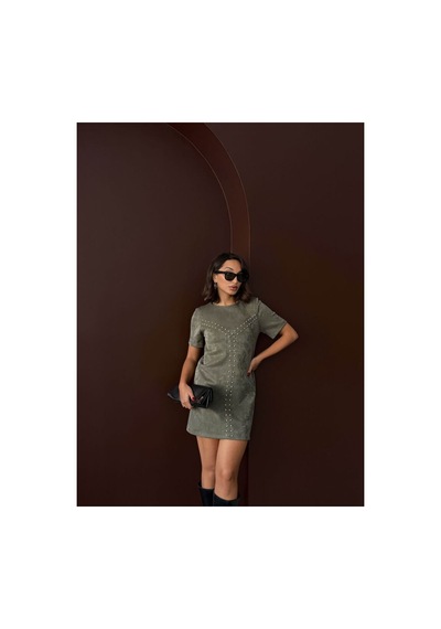 Verymoda Droplu Süet Elbise Vmf2039 Haki