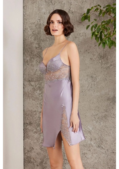 Pierre Cardin 6000 Kadın Dantelli Saten 6'lı Set-royal ROYAL