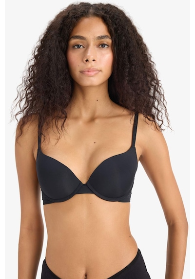 Defacto Push Up Micro Kaplı Yarım Dolgulu Balenli Tişört Bra Fall İn Love Z3350az25aubk81 Siyah Defacto Push Up Micro Kaplı Yarım Dolgulu Balenli Tişört Bra Fall İn Love Z3350az25aubk81 Siyah