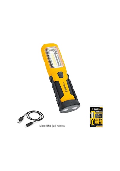 Şarjlı Led Fener / 350 Lumens Sgs5054