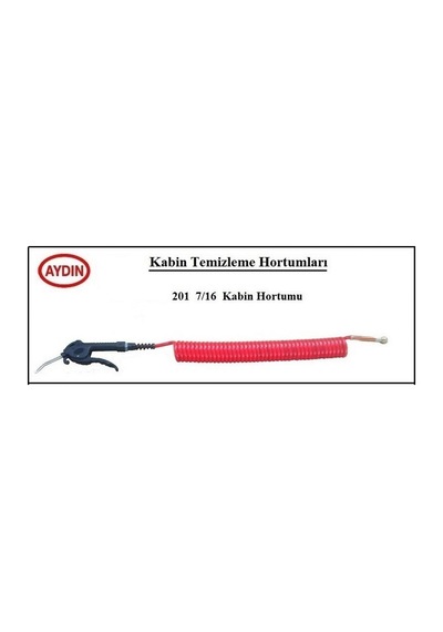 Aydın Kabin Temizleme Hortumu Plastik Tabancalı 7/16 Aydın 201