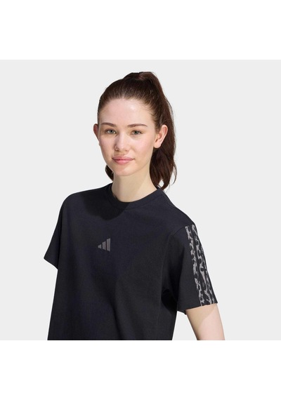 Adidas Seasonal Essentials Animal Print Kadın Siyah Tişört Kh1550