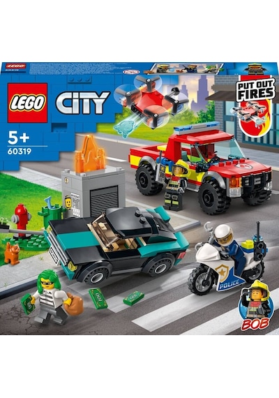 LEGO® City 60319 İtfaiye Kurtarma Operasyonu ve Polis Takibi 60319 295 Parça