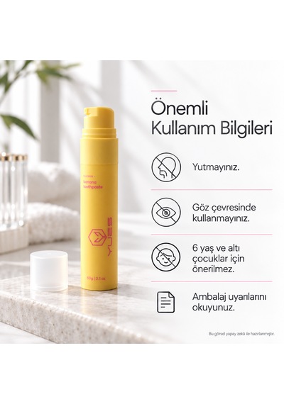 Yues Muz Aromalı Diş Macunu Florürlü Pompalı 60 G Gs-009f Beyazlatma