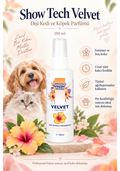 Showtech Velvet Dişi Kedi Ve Köpek Parfümü 100 Ml