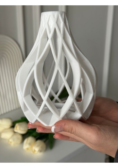 3d Dekoratif Modern Tasarımlı Şık Ve Zarif. Gösterişli Sahha Vazo. Masa Vazo. Salon Vazo Beyaz