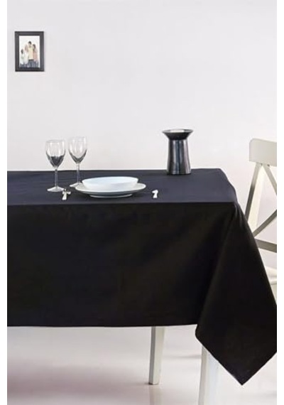 Denizli Concept Roma Masa Örtüsü Siyah 170x300 Cm Diğer